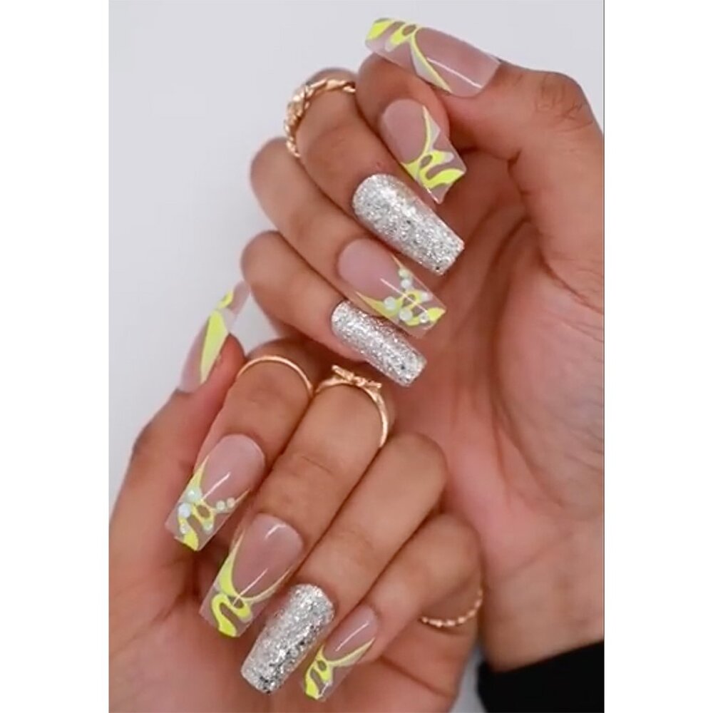 KISS Voguish Fantasy Long Length Nails - Music Festival / Glow-in-the-Dark - Picture 3 of 7